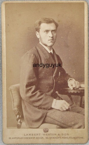 Cdv handsome young man - man, seated
