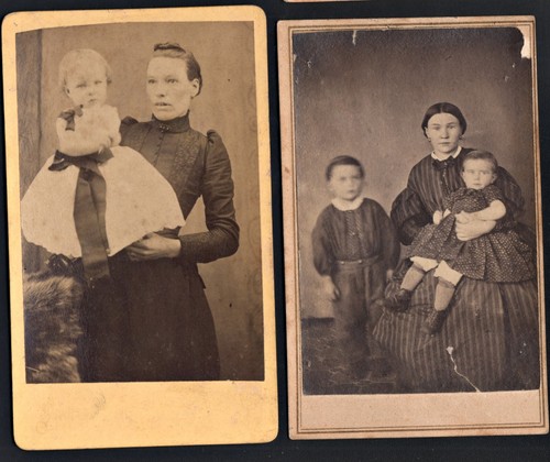 Cdv photographs mothers with - 2,