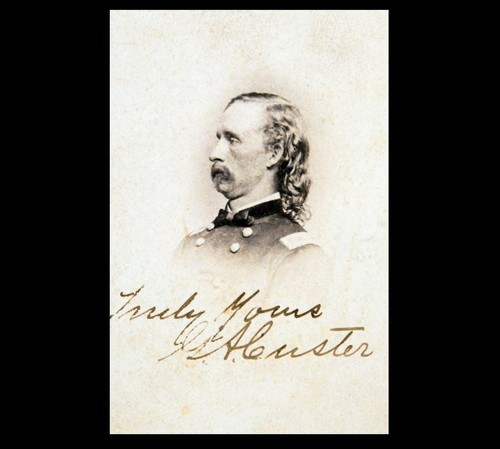 George custer signed photo - custer,